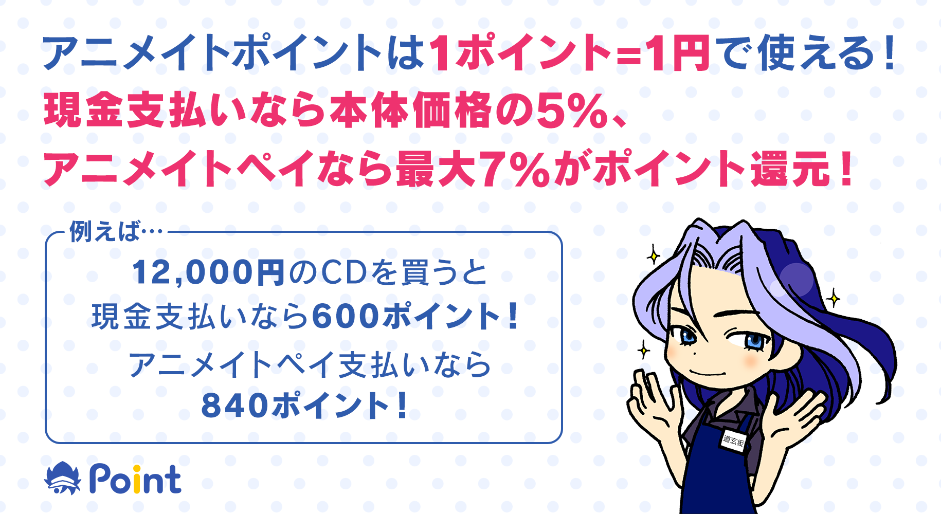 ポイントが1P = 1円で使える